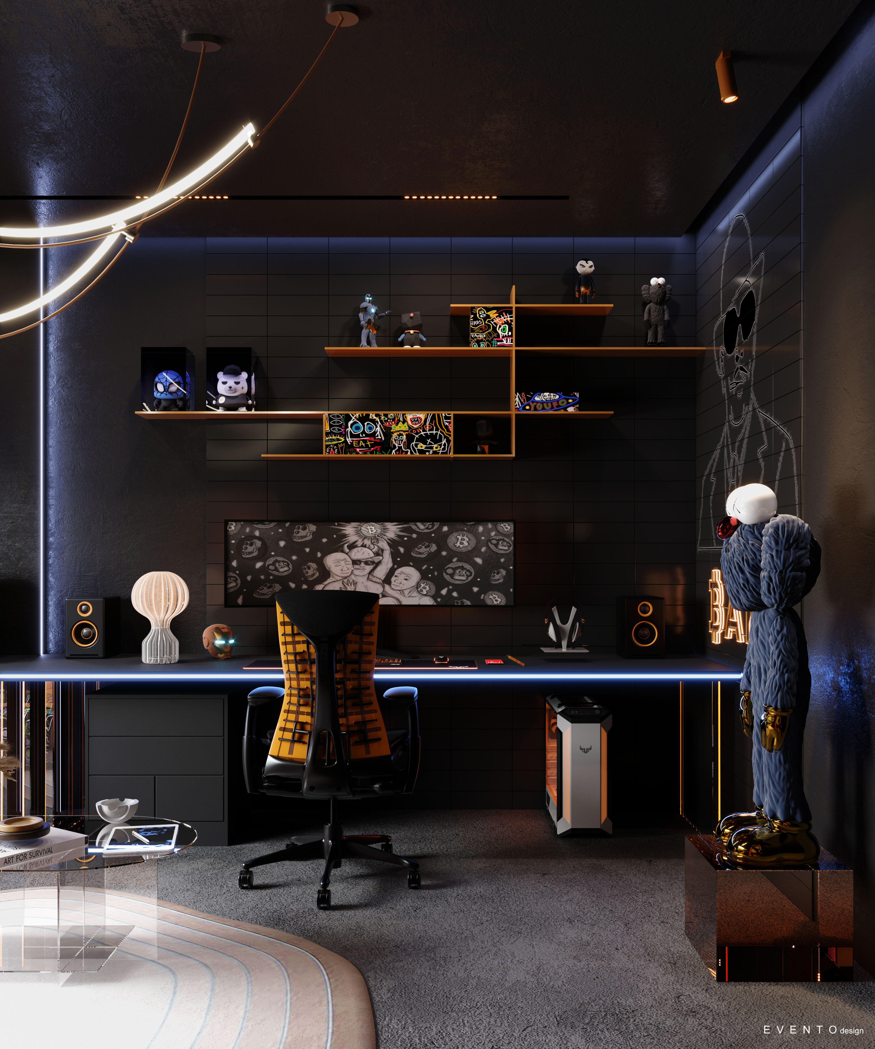 Graphic designer gaming room-7