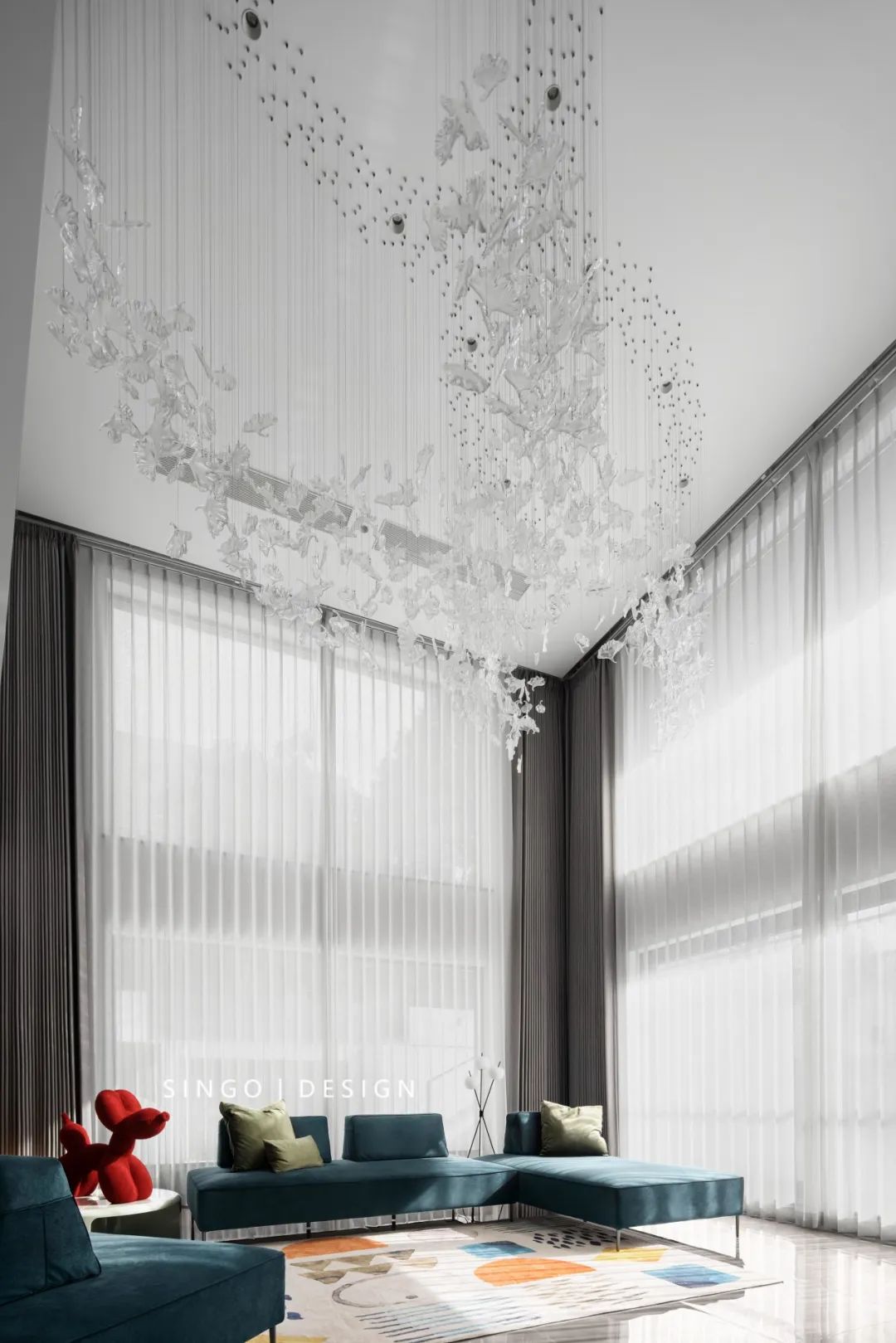 420㎡现代风格| 形与色构建空间艺术感-0