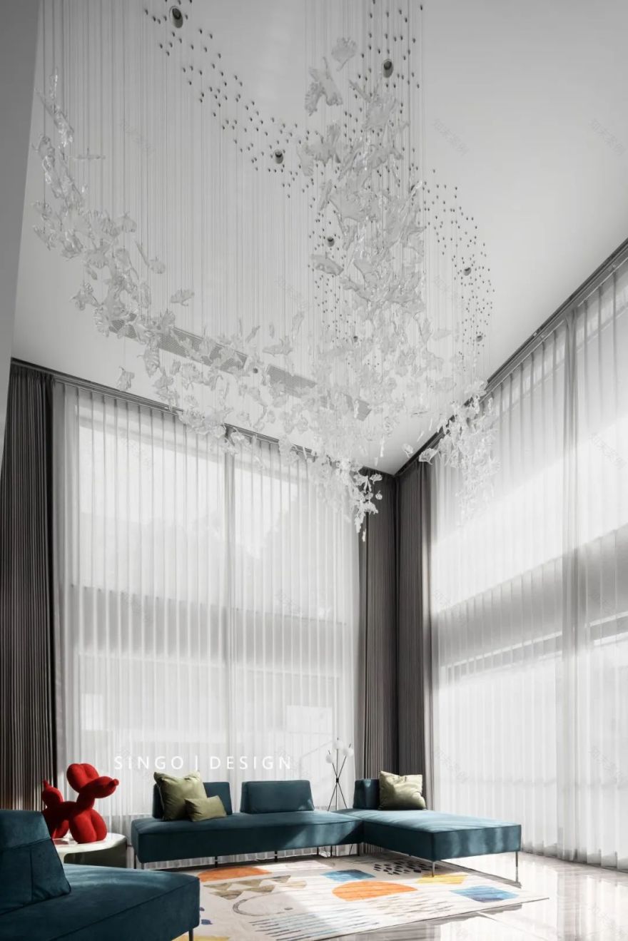 420㎡现代风格| 形与色构建空间艺术感-0