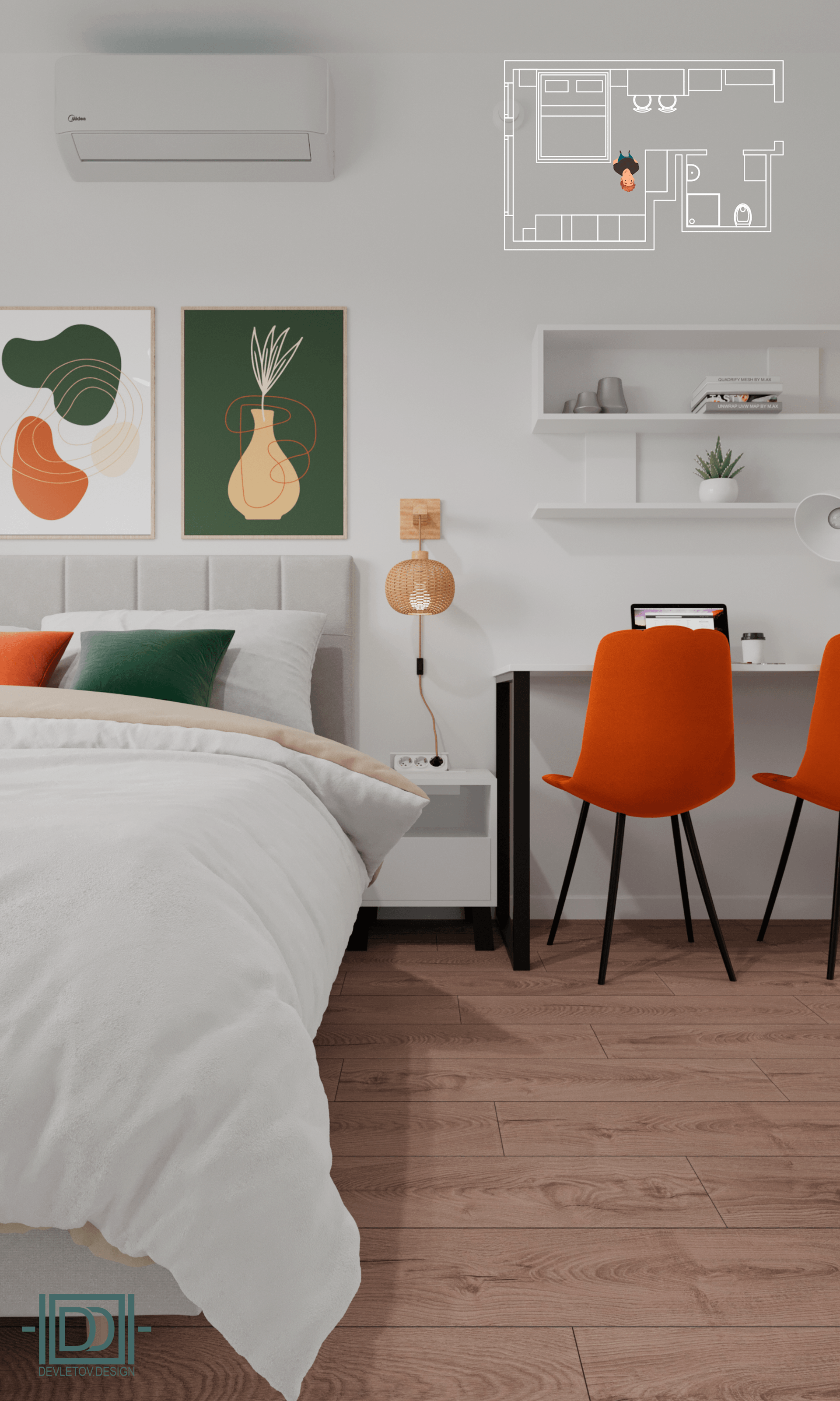 Студия во Внуково公寓短租装修项目-25