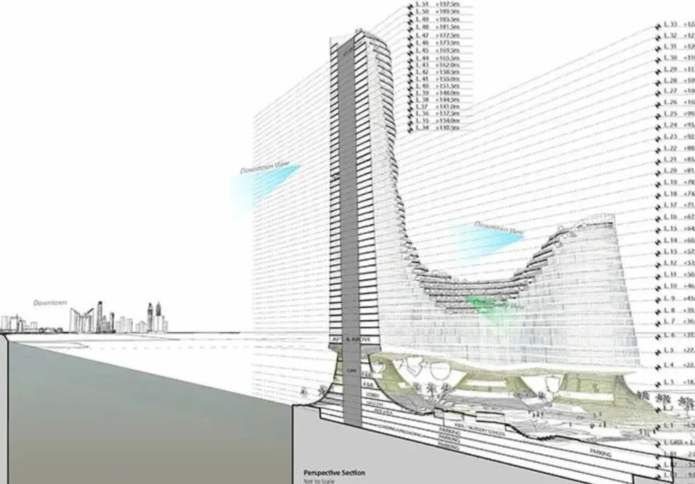 “丘陵”上的塔楼:迪拜河港摩天住宅丨阿联酋迪拜丨TheeAe Architects-16