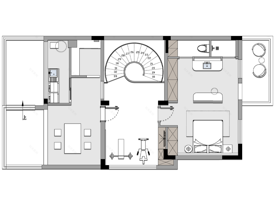 青城山畔复古美式宅居-67