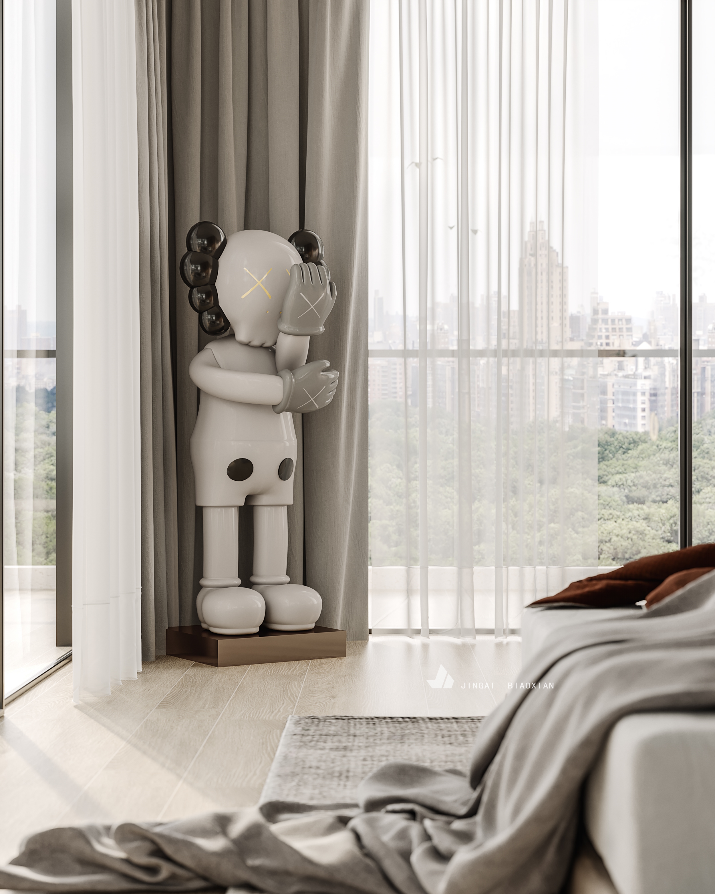 侘寂简约平层设计典范丨日本东京丨东京都某知名设计师-10