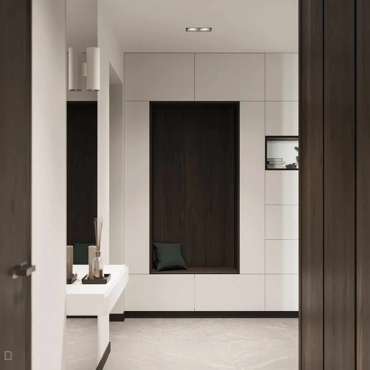 现代简约玄关设计-86