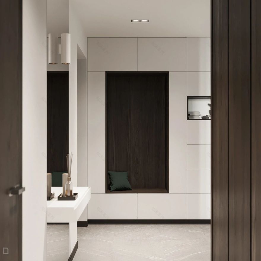 现代简约玄关设计-86