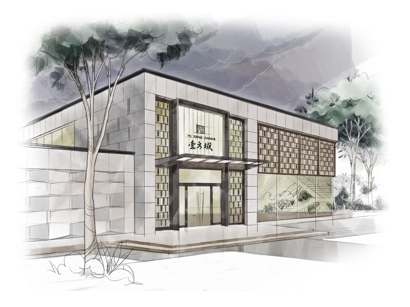 壹方城销售中心 | 青瓦线条融入现代设计，展现新旧交融之美-3