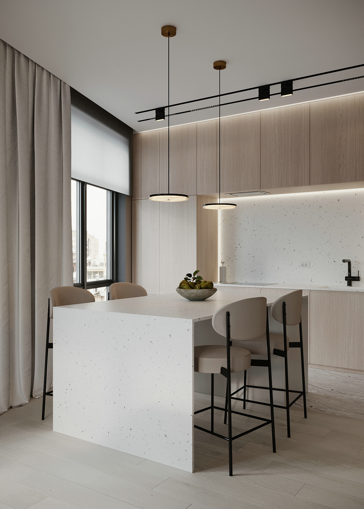 高级灰+橘色室内设计-5