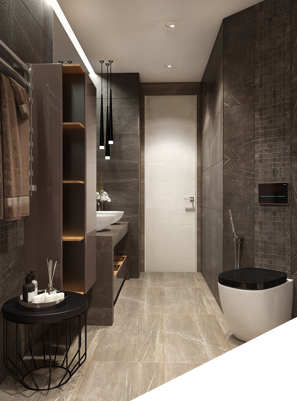 Оформление ванной в сдержанных тонах 9м² — портфолио бюро ARXY-20