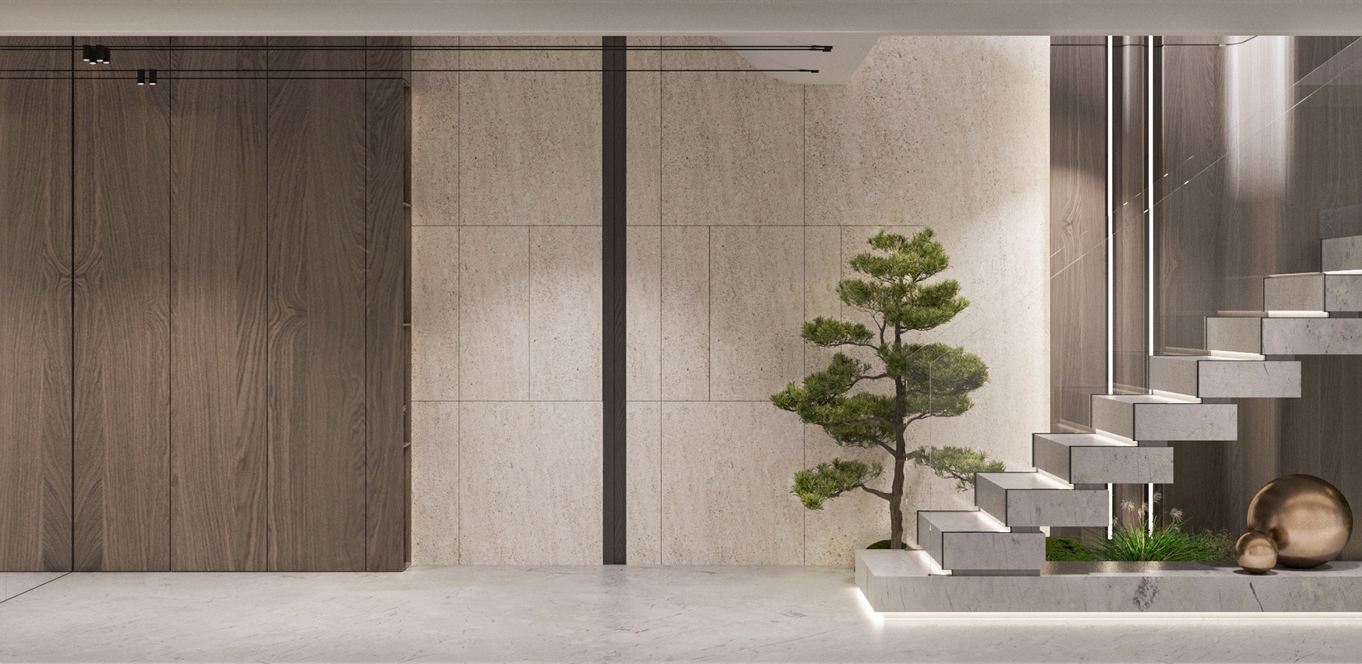 现代空间设计，石材系的完美应用！-20