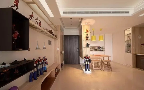 86㎡暖色原木风，让安谧生活充满小情趣-2