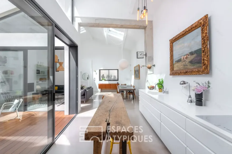 "马赛尔旧木工坊改造的明亮设计 Loft"-8