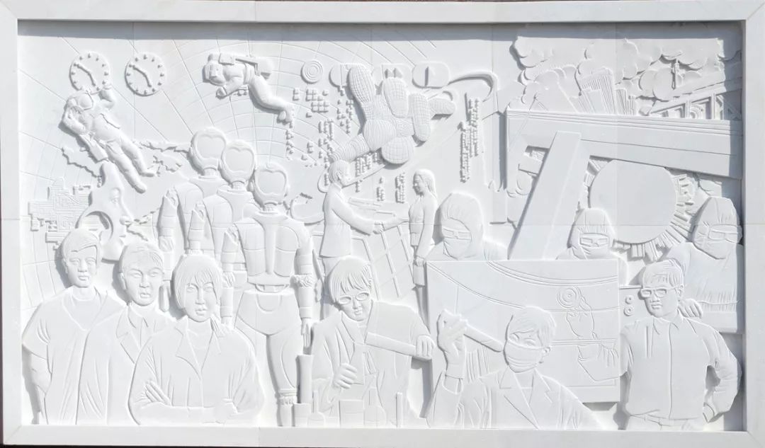 壁画系教师朱景华为浙江东阳二中设计校史文化墙-26