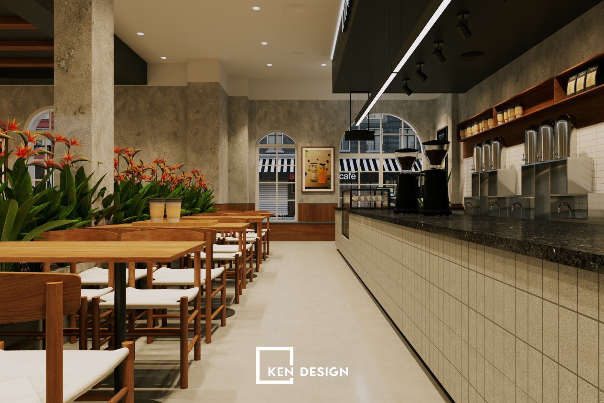 Khám phá thiết kế quán trà sữa Ding Tea tại Vin Wonder Phú Quốc-11