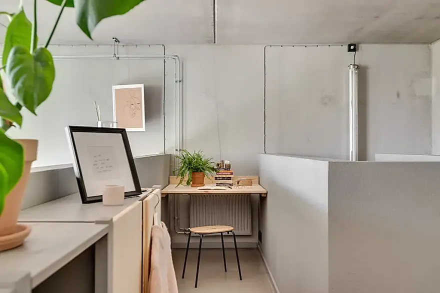 独特粉色工业风,60m2 两层公寓设计惊艳亮相-13