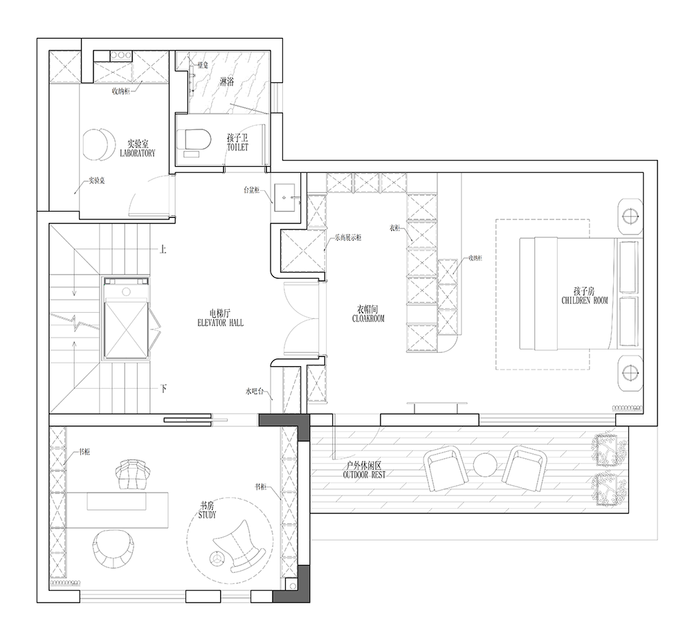 SKH观享际丨南京536㎡简约别墅丨中国南京丨观享际SKH室内设计-85
