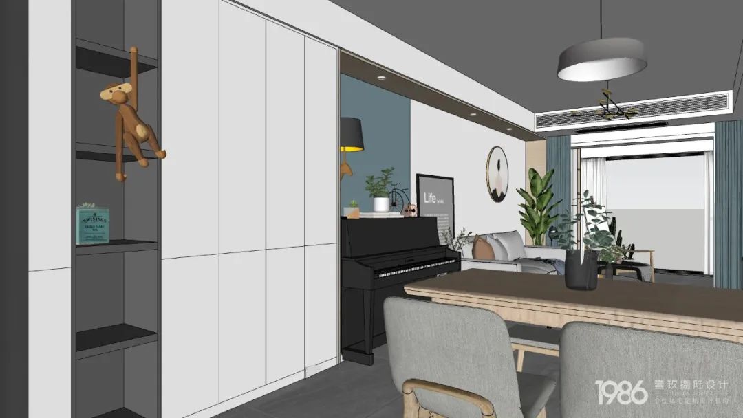 北欧风长沙 95㎡小户型,简约清新空间-10