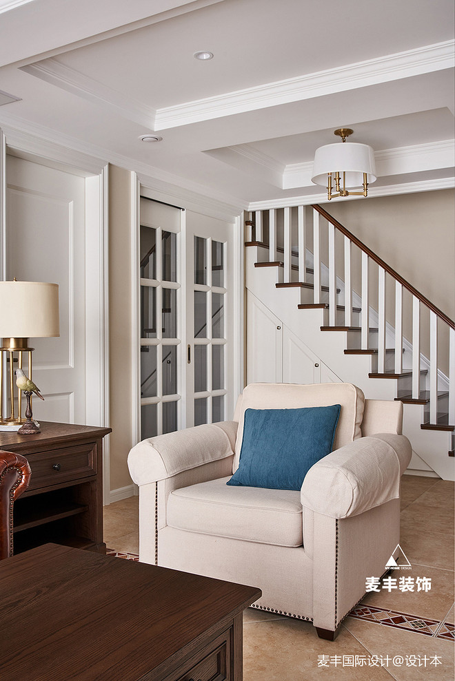 66万元四居及以上160平米装修案例_效果图 - 经典实木打造160㎡浓情美式 - 设计本-17