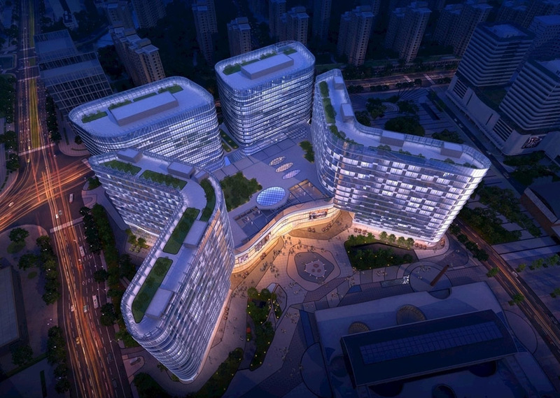 城市中央商务区设计案例效果图2-2