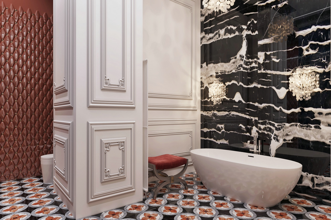 莫斯科高级灰橙色空间设计-41