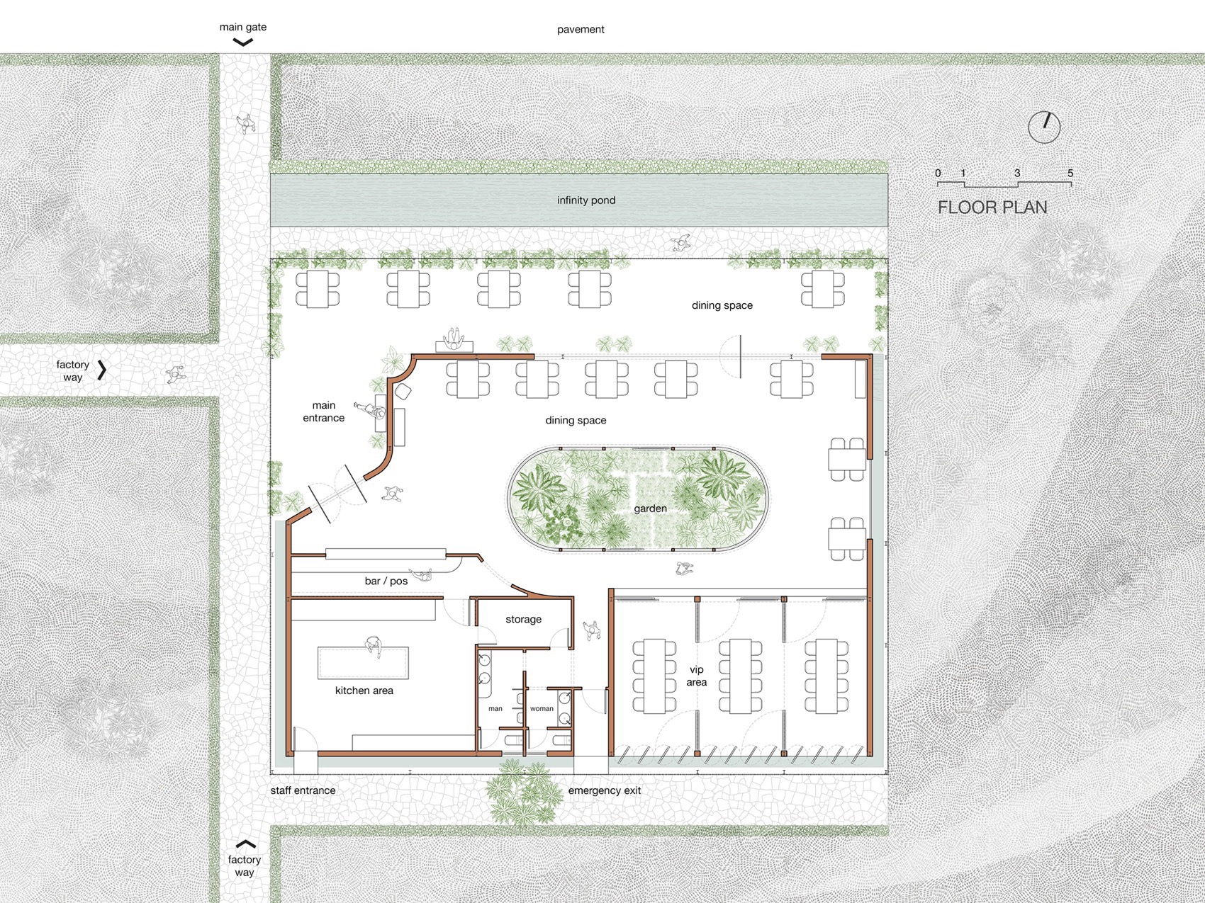 Nhà Tú花园餐厅丨越南丨Long Nguyen Design-101