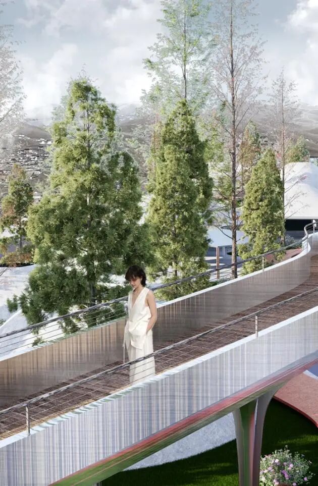 好抽象的展板形式!帅气学弟的优秀项目用“触媒理论+参数化建模”将传统蒙古包形态抽象转化!实现多功能现代化的城市综合体!-252