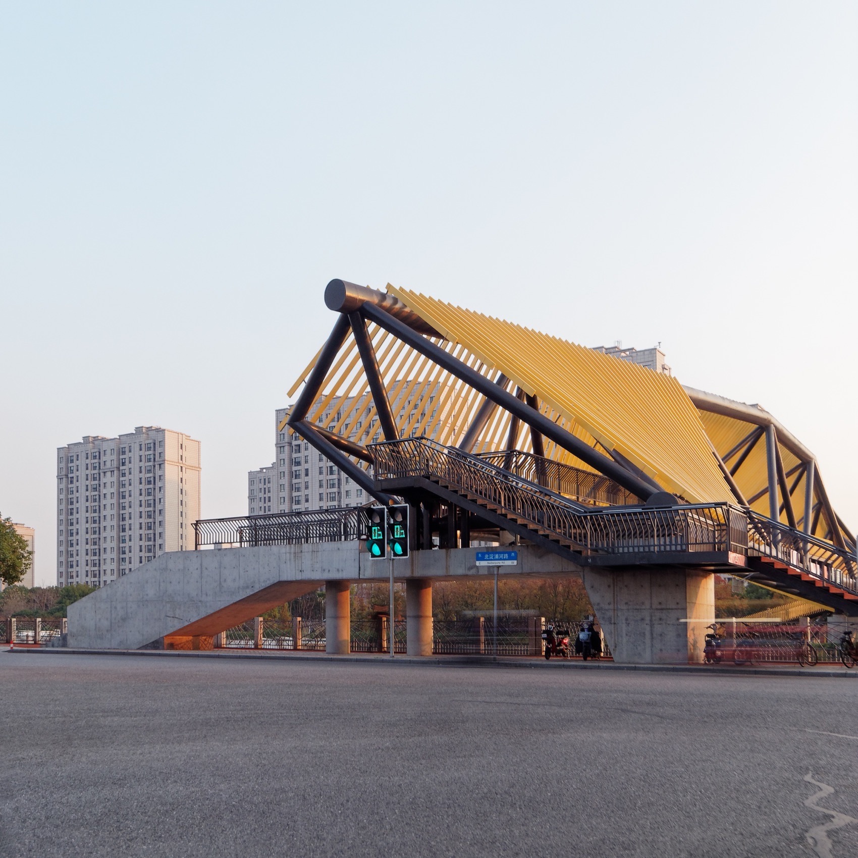 百穗桥·青浦南箐园北侧人行桥丨中国上海丨致正建筑工作室+博风建筑-12