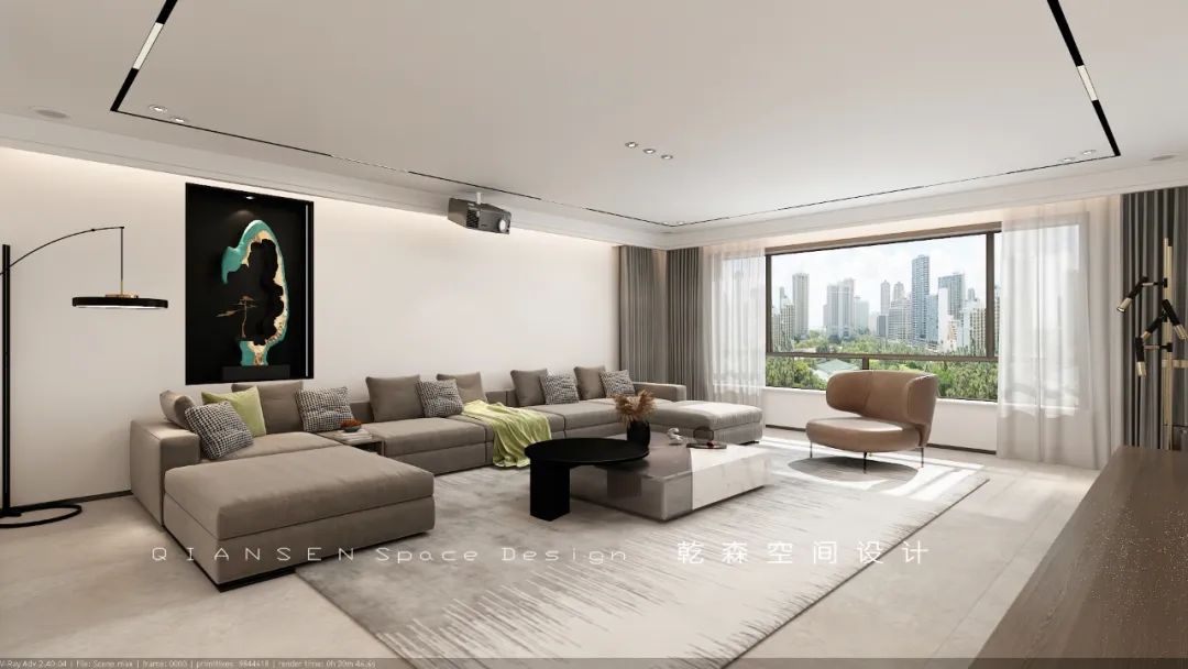 富华公馆极简空间艺术，温暖橙色营造幸福氛围-16