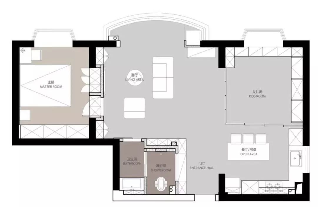 72㎡老破小改成“大平层”学区房  武汉邦辰设计-9