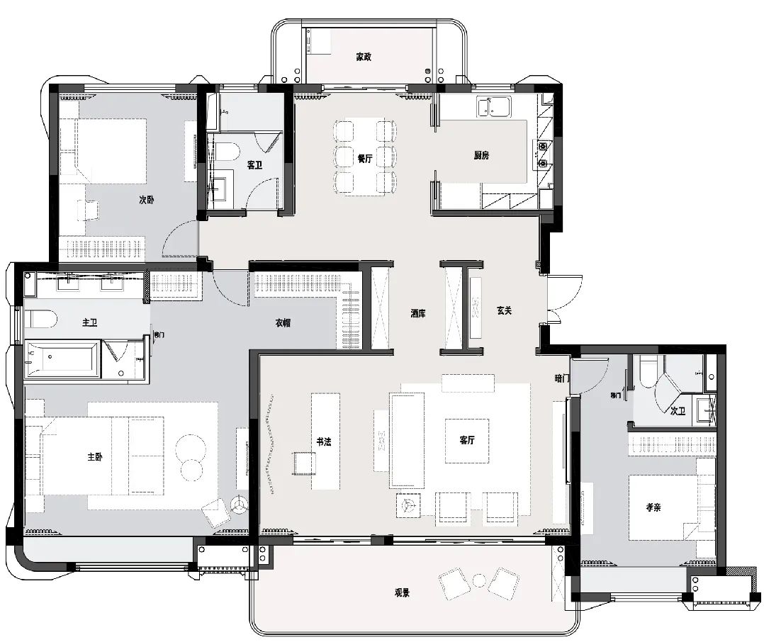 绿地宜宾黄埔名门样板间设计丨中国宜宾丨MID 涵冰设计-35