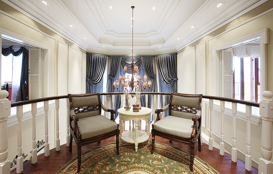 法式简约家装别墅样板房-2-17