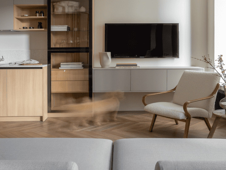 Дизайн квартиры с открытой планировкой площадью 100 кв. метров-20