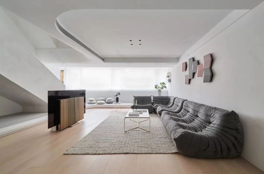 270㎡奶白色豪宅,静谧亲子之家丨北鸥设计-8