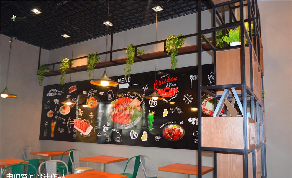 韩国啤酒炸鸡餐厅餐饮店铺装修设计-15