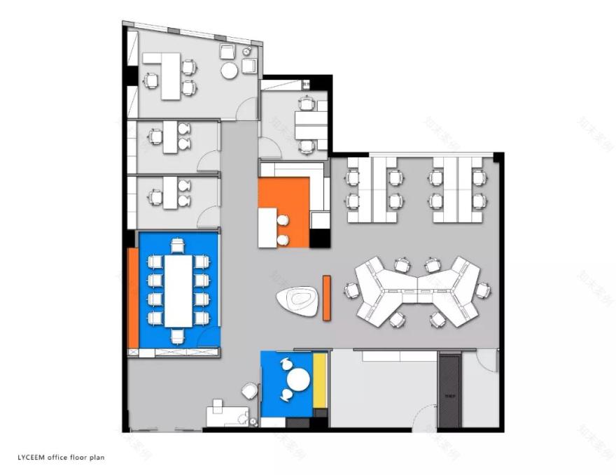 中山广场SOHO蓝橙办公室-43