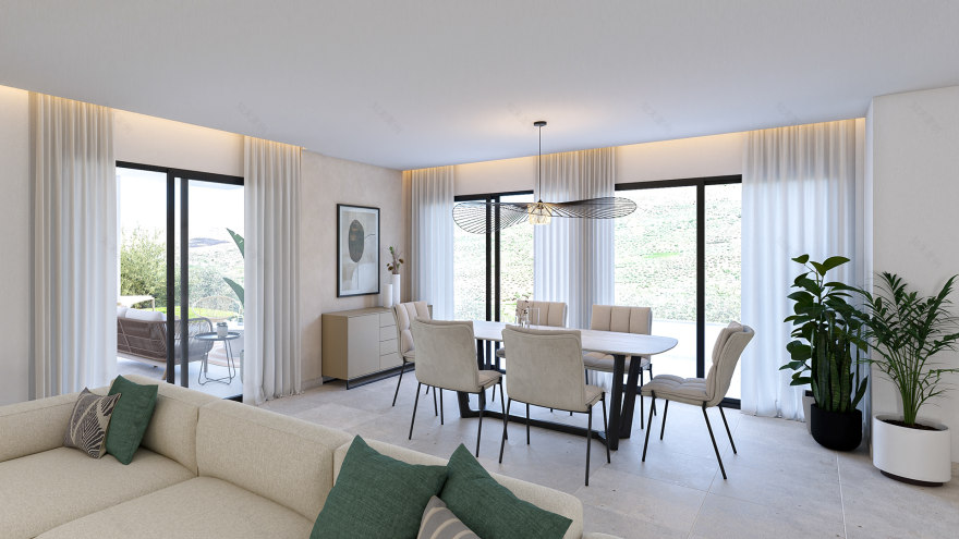 阿尔考辛独栋带泳池住宅3D可视化项目丨西班牙马拉加-19