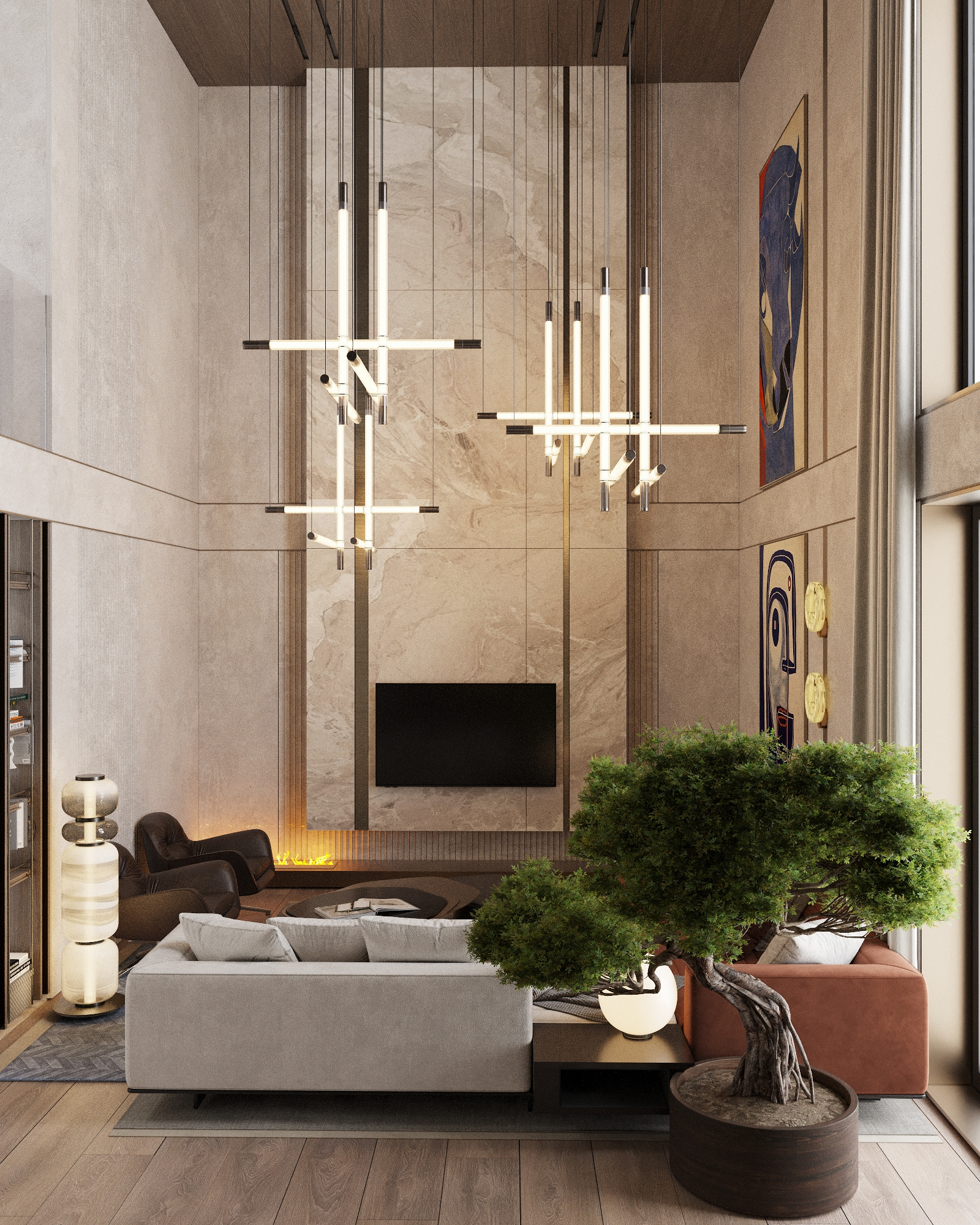 Villa Living Room Design-2