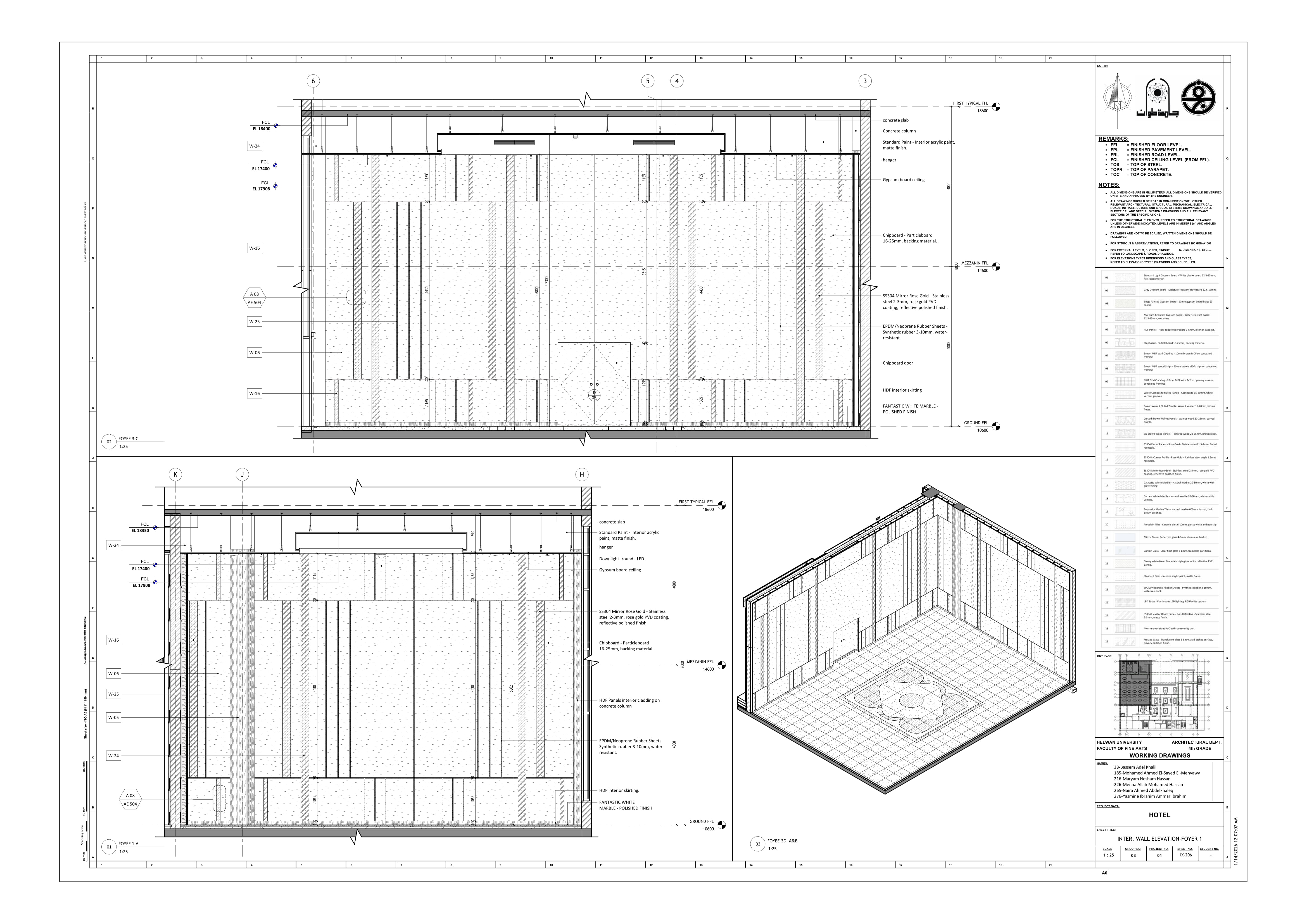 Blue Hotel | 3-Star Hotel Working Drawings-77