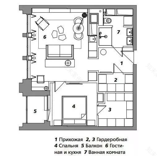 莫斯科设计师自宅 | 55 平米大胆创意空间-44