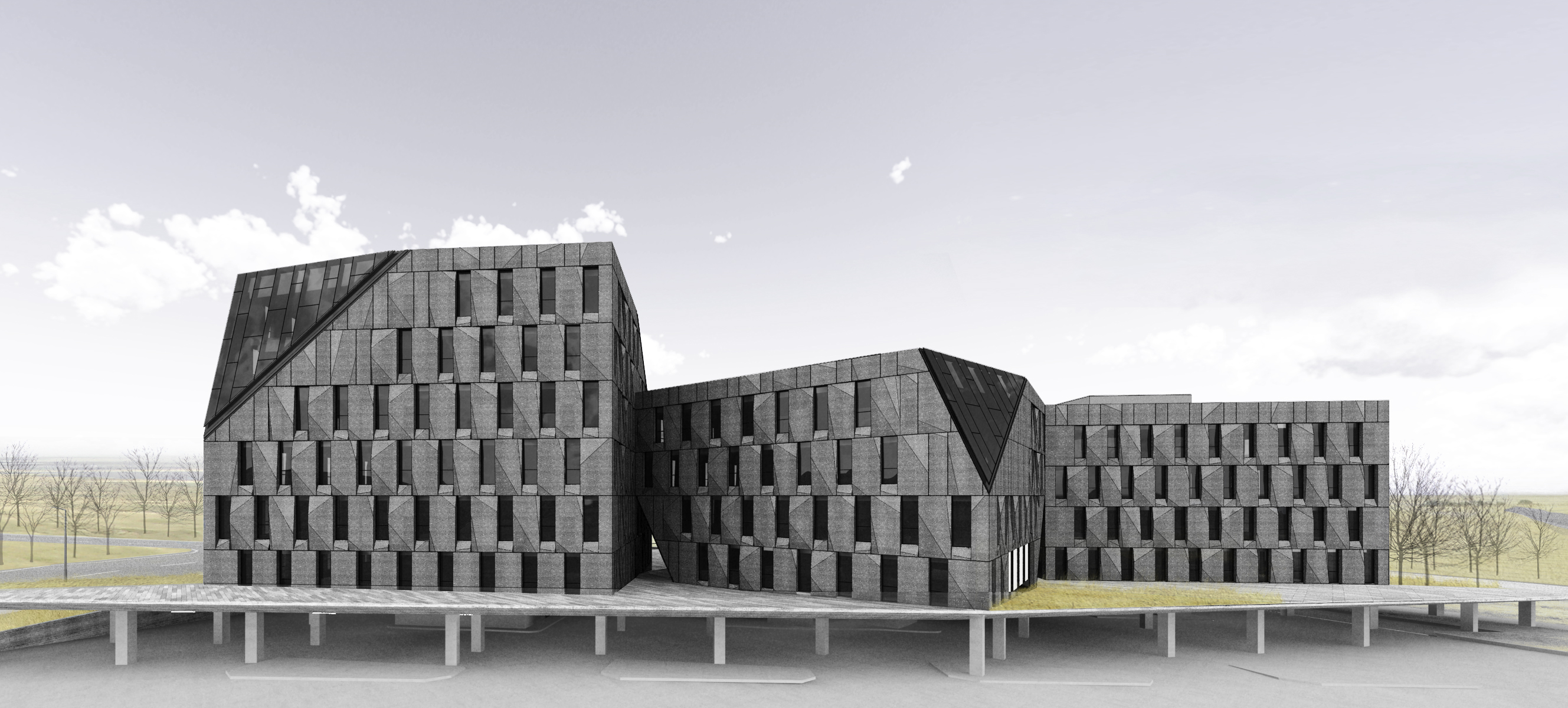 鄂尔多斯旋转立方体办公楼-21