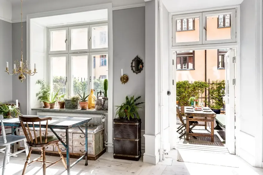 Stockholm 老建筑中的阳光巨 terrace-4