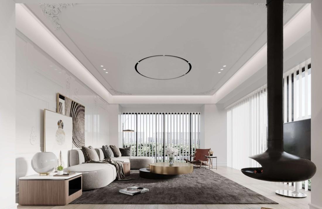 
无锡别墅装修效果图|香樟园300平现代风 -3