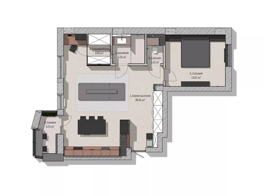 黑白魅力 · 120㎡艺术空间设计丨Alexandra Burmistrova-51