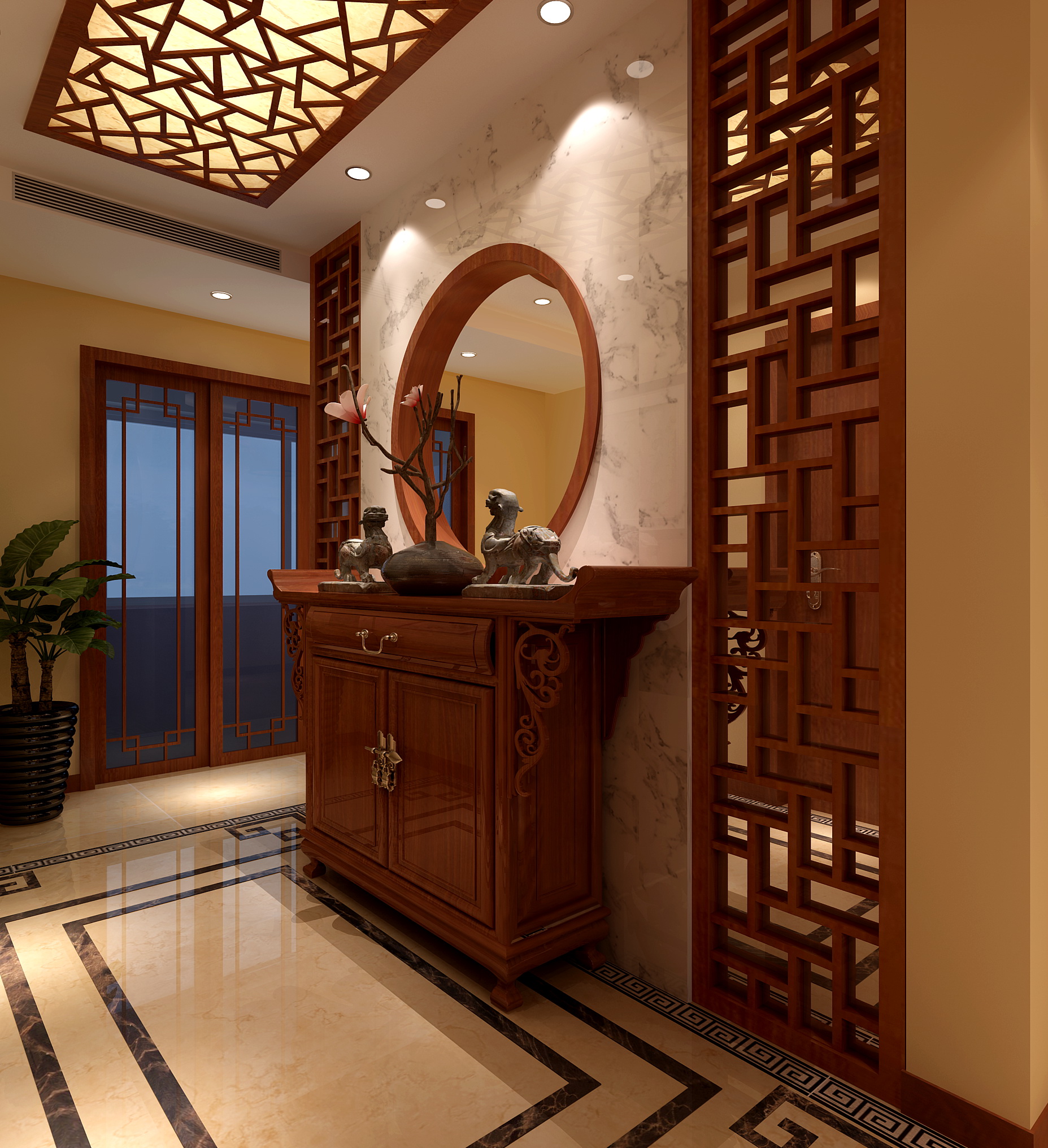 新中式 中式古典 奢华家装别墅样板房-10-18