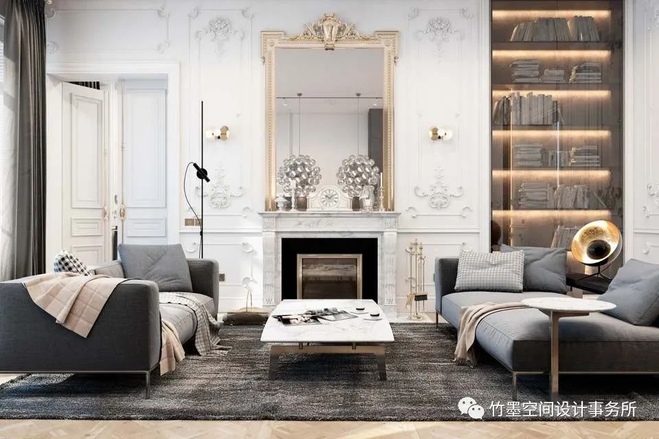 优雅轻奢的私宅设计丨竹墨空间设计事务所-0