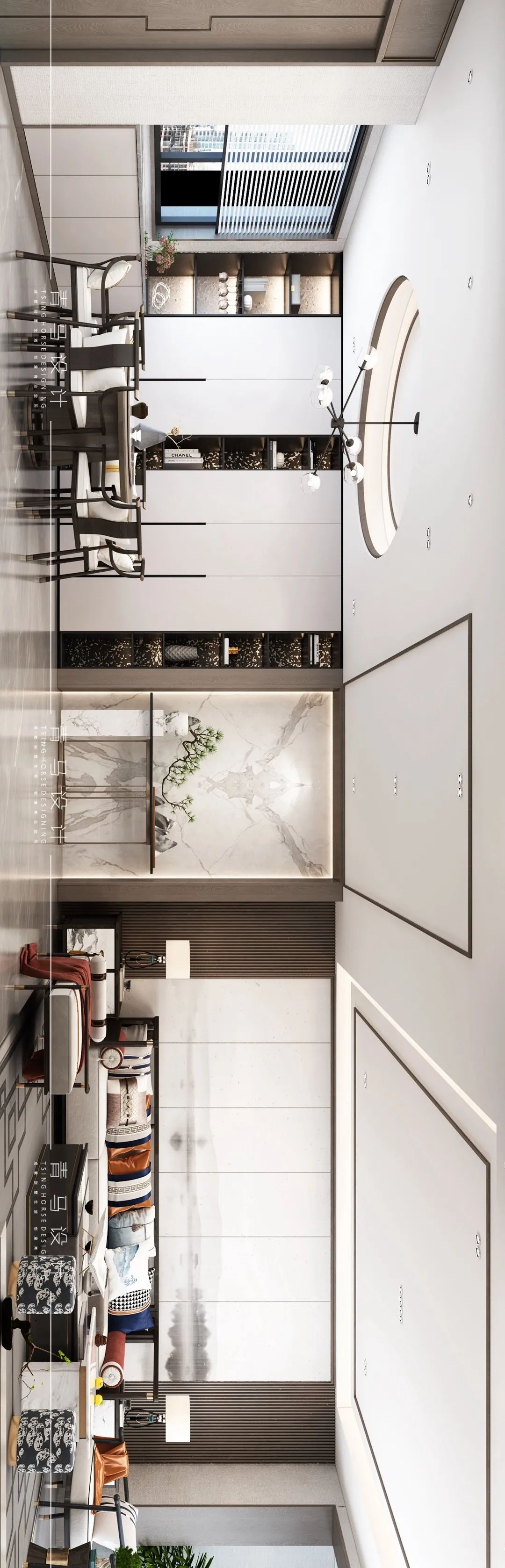 现代中式叠拼别墅设计丨青马别墅空间设计-80