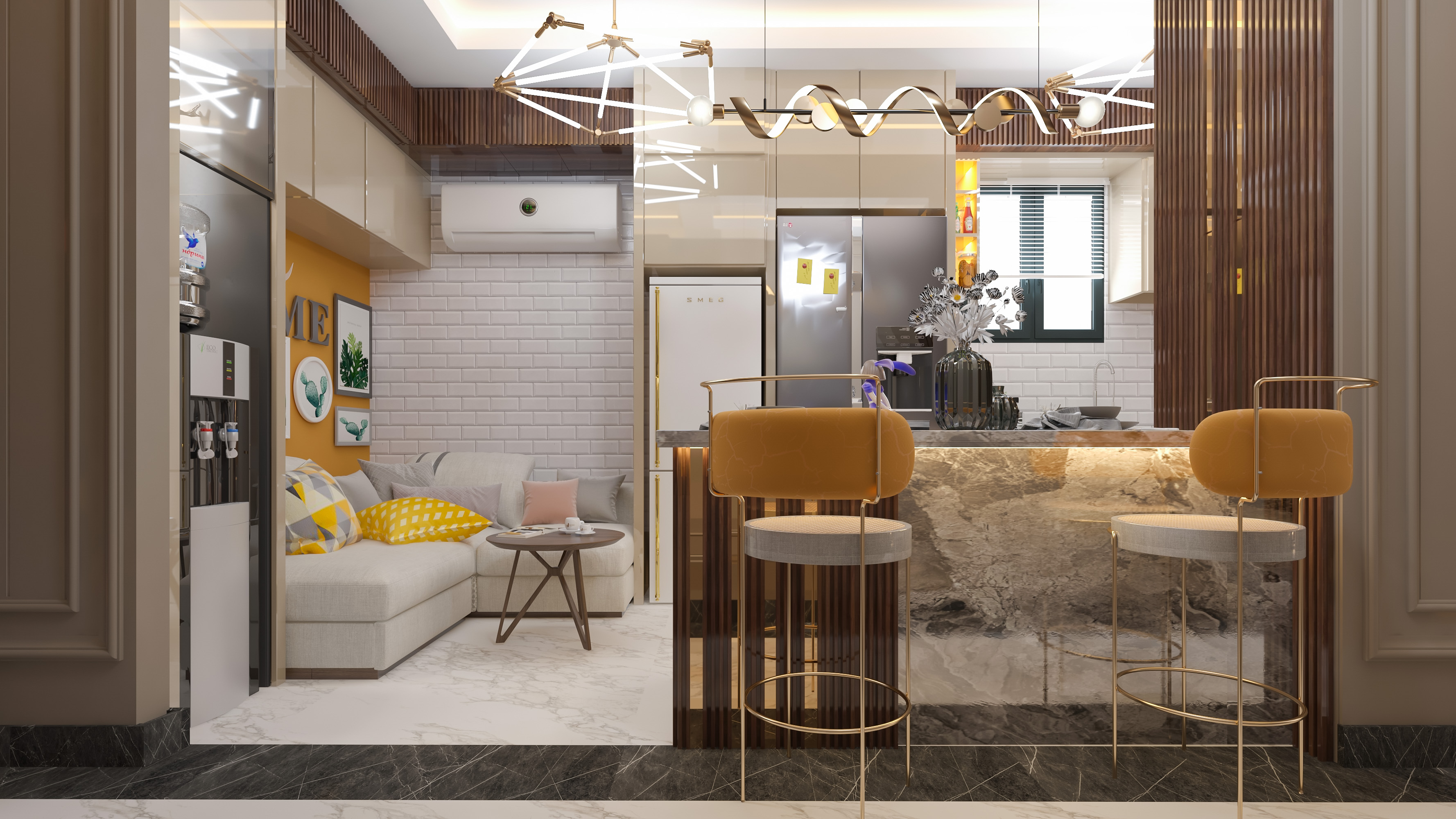 living room with open kitchen-8