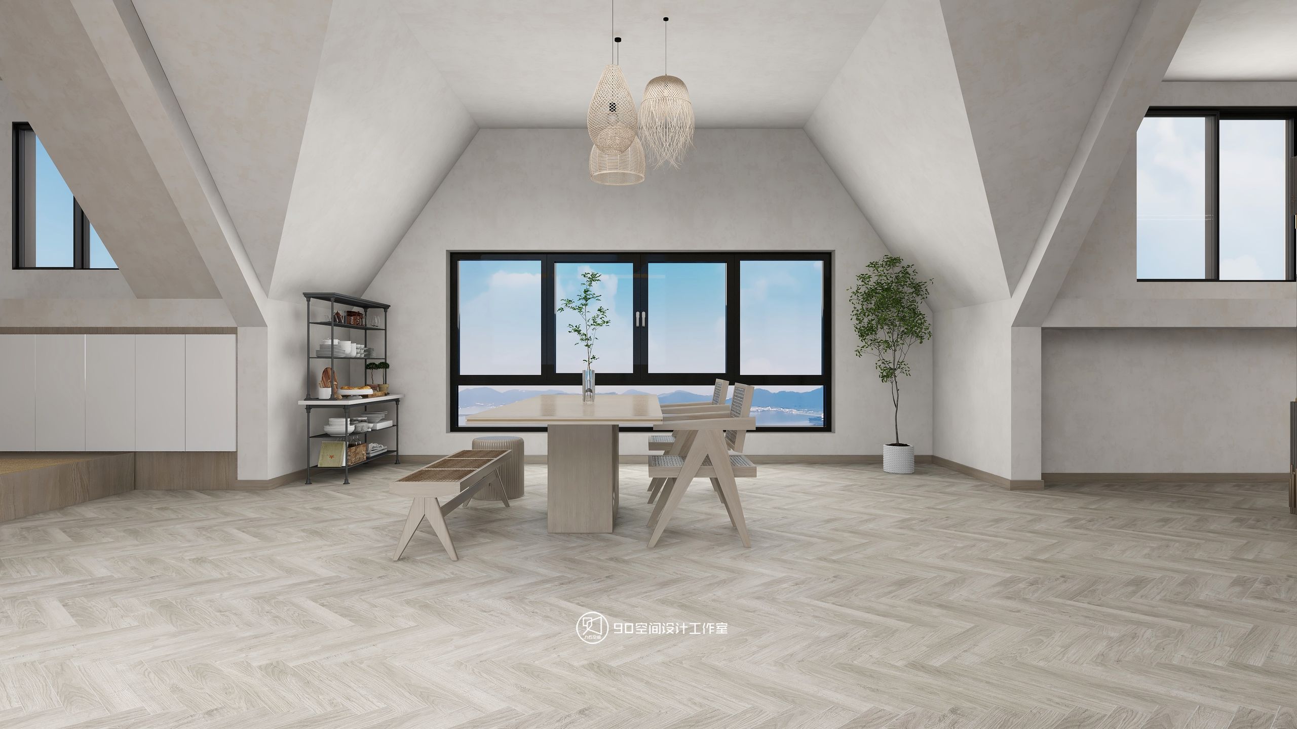 189㎡轻奢复式住宅设计丨90 空间设计-24