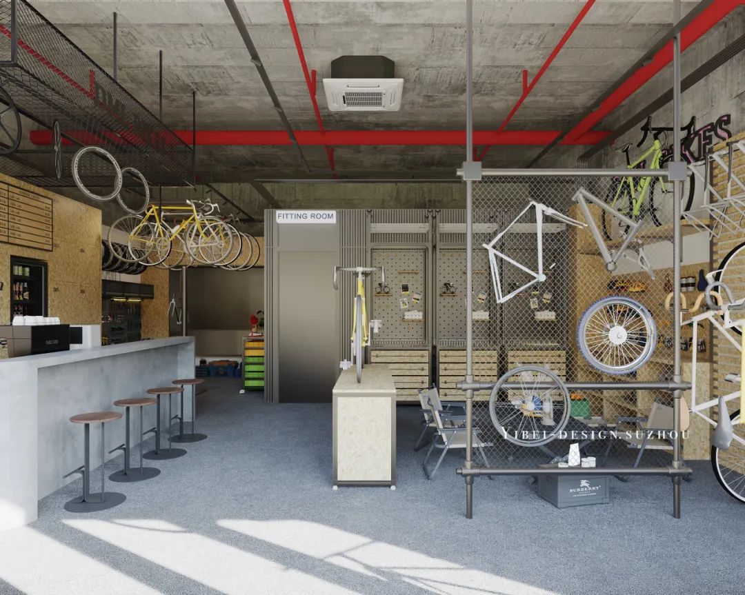 当海洋板与型材重塑自行车空间丨商业空间设计丨YIBEI DESIGN SUZHOU-3