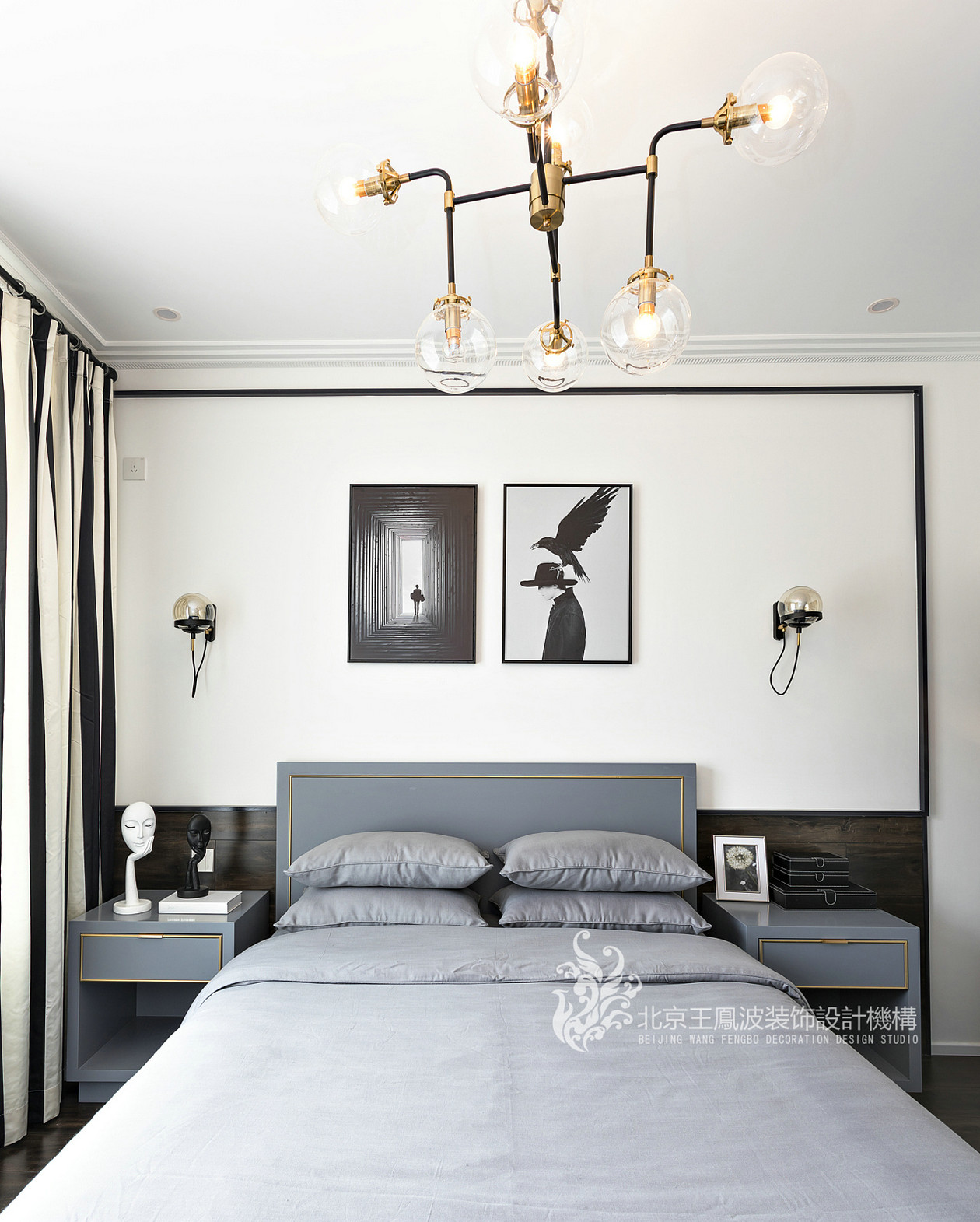 新城名苑样板房 | 王凤波设计,黑白色调的惊艳之作-26