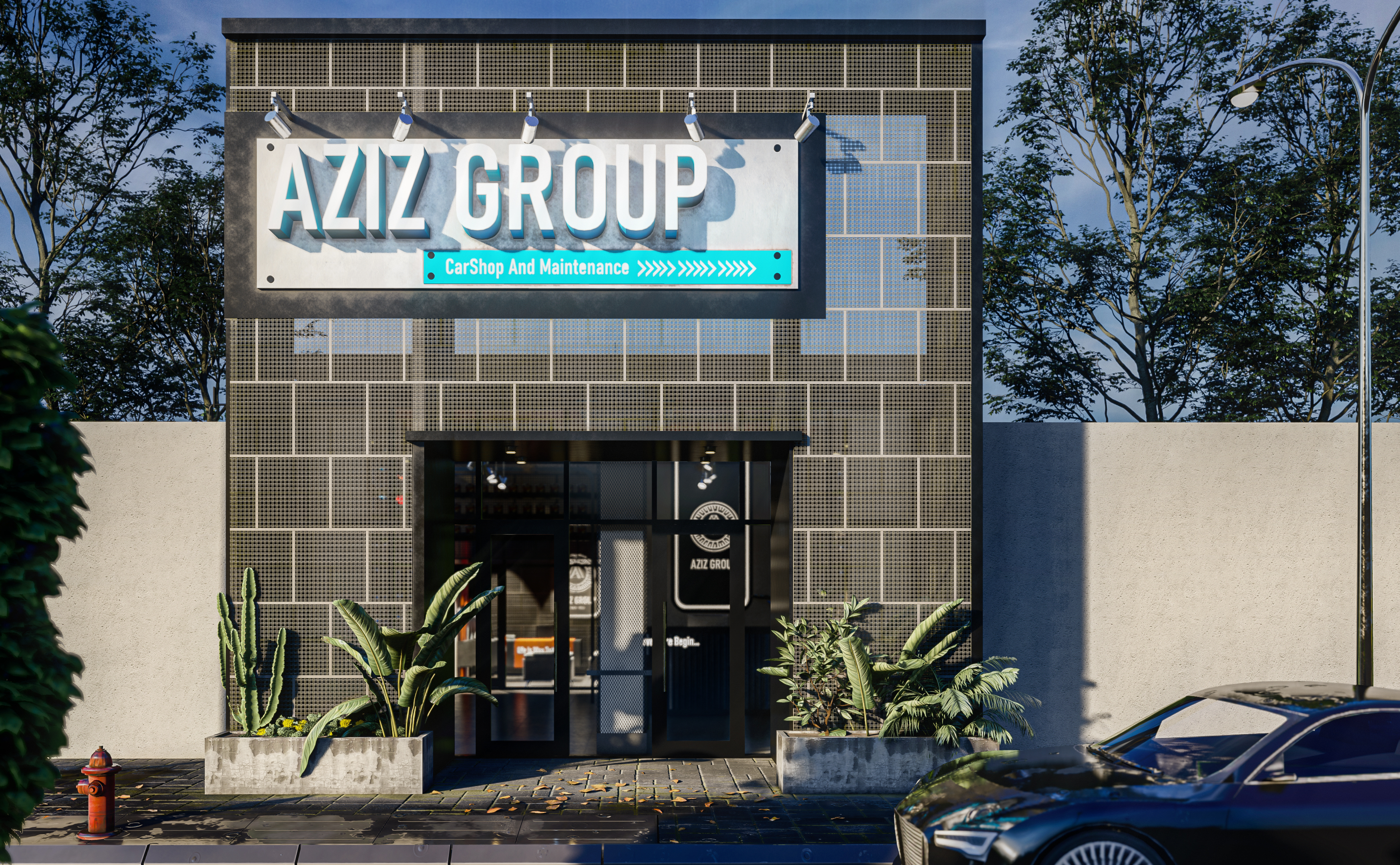 汽车修理店内部设计丨Auns Dallaq-7